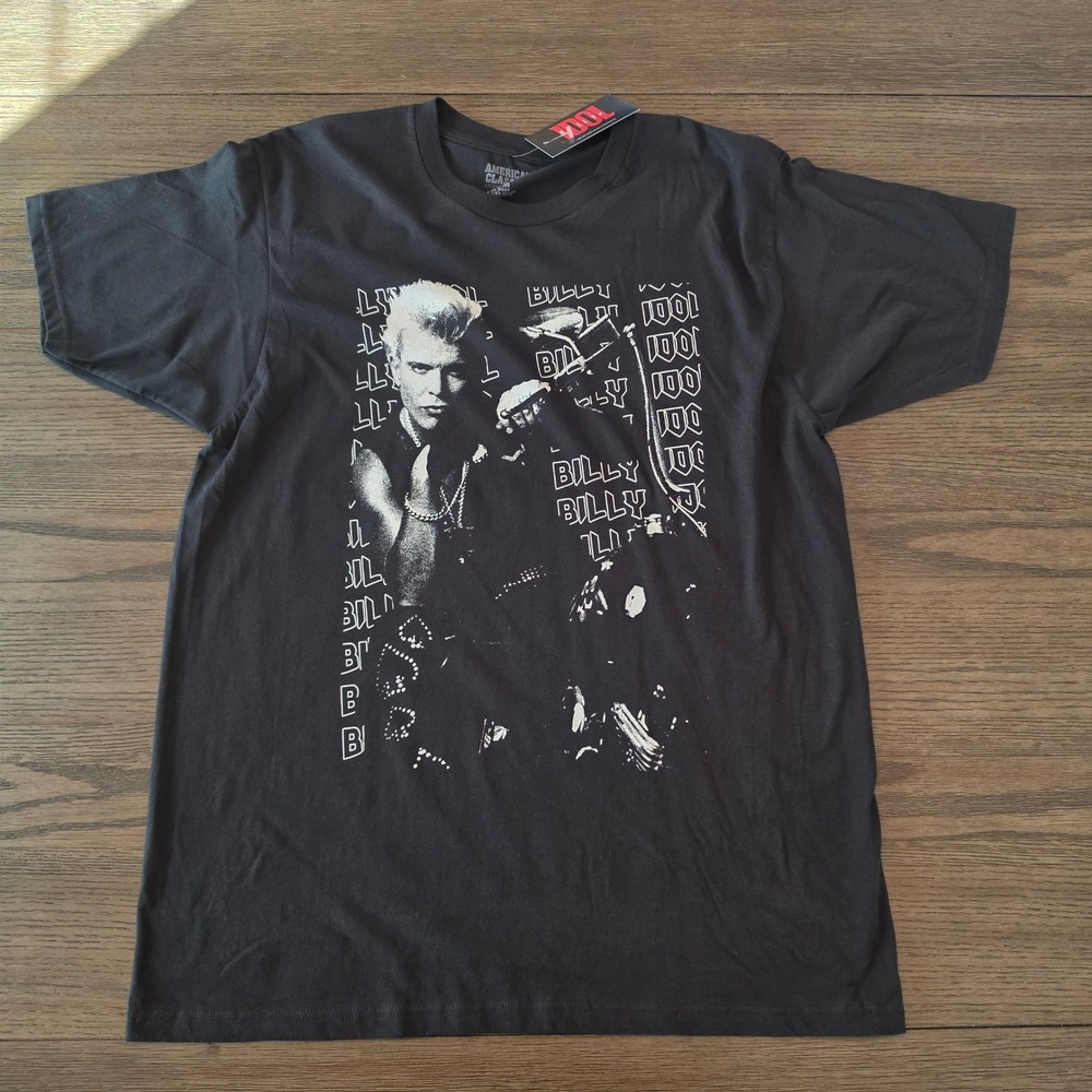Billy Idol Mens Large Graphic T-Shirt Black Licensed Rock NWT